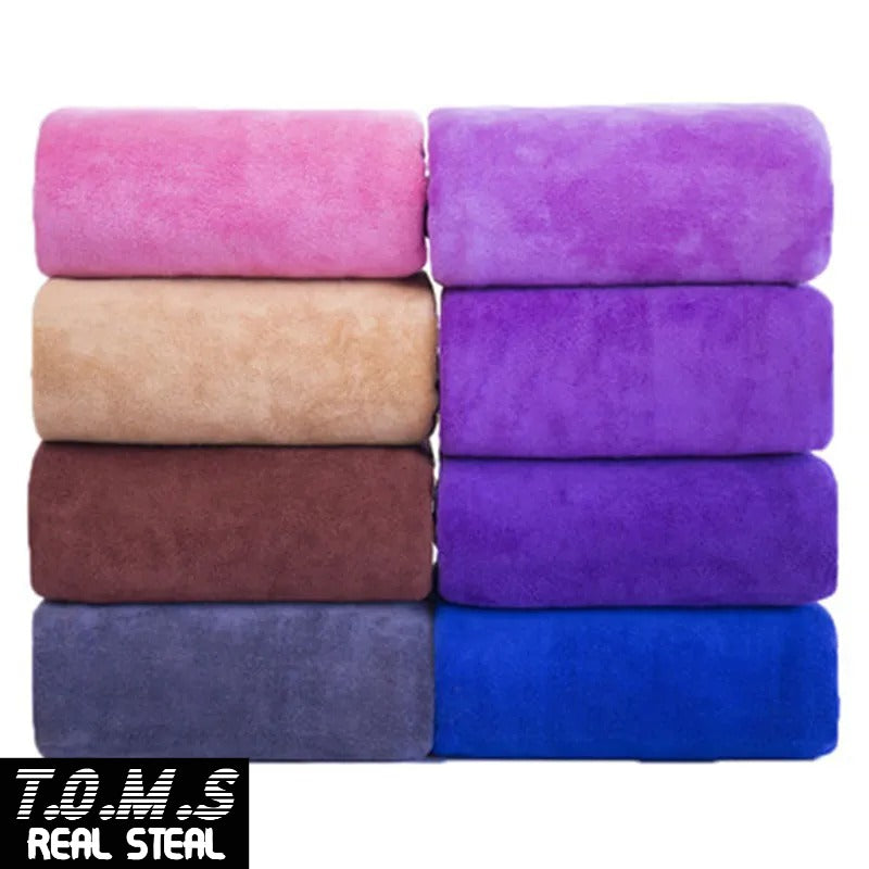 Thick Microfibre Soft Bath Towel Sizes from Hand - Oversized in a Variety of Colours - T.O.M.S Direct