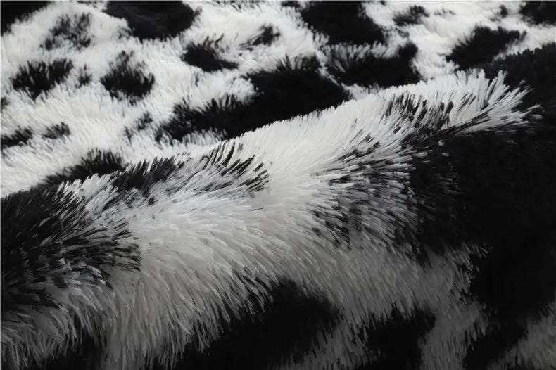 Fluffy Cow Print Shaggy Rug - T.O.M.S Direct