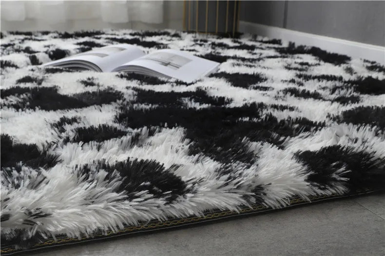 Fluffy Cow Print Shaggy Rug - T.O.M.S Direct