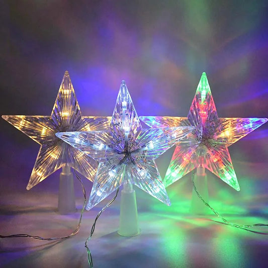 23cm LED Star Christmas Tree Topper 3 Colours - T.O.M.S Direct