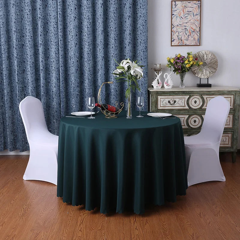 Round Solid Colour Polyester Table Cloth 24 Colours - T.O.M.S Direct