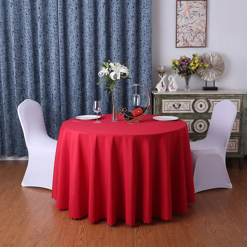 Round Solid Colour Polyester Table Cloth 24 Colours - T.O.M.S Direct