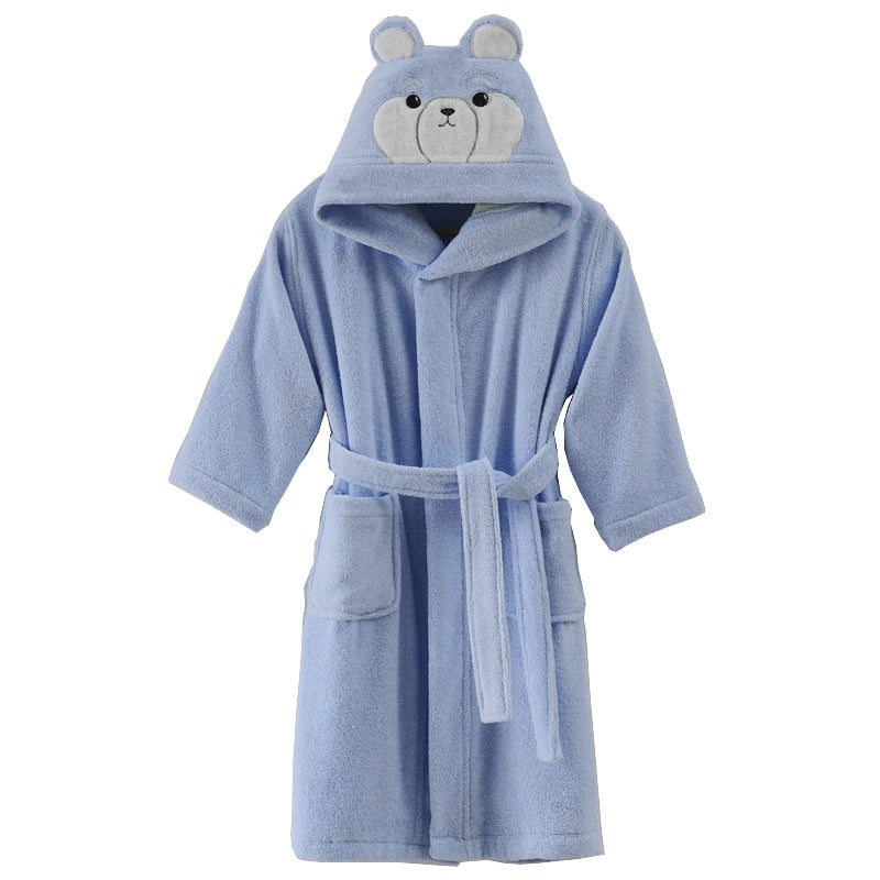 Kid’s Bear Design Dressing Gown 4 Colours - T.O.M.S Direct