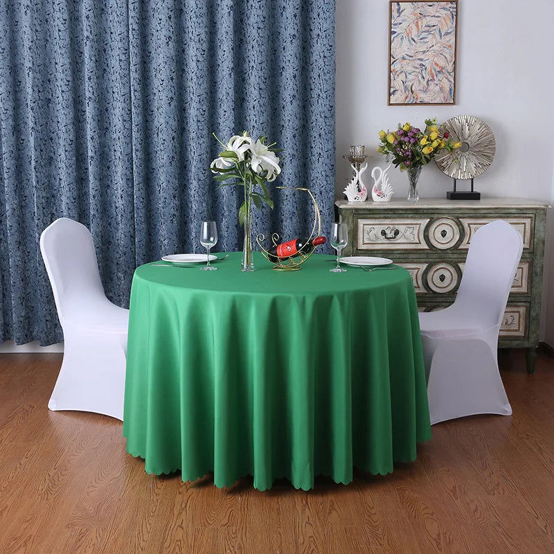 Round Solid Colour Polyester Table Cloth 24 Colours - T.O.M.S Direct