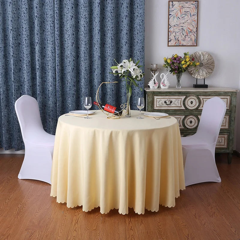 Round Solid Colour Polyester Table Cloth 24 Colours - T.O.M.S Direct