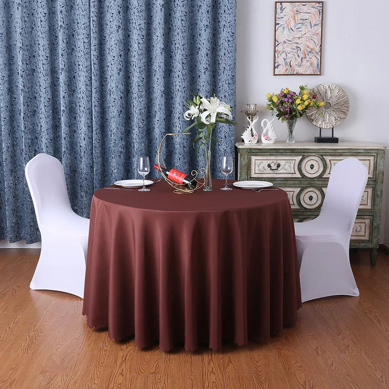 Round Solid Colour Polyester Table Cloth 24 Colours - T.O.M.S Direct