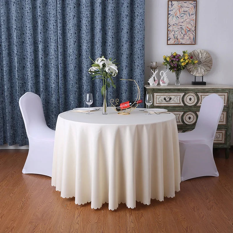 Round Solid Colour Polyester Table Cloth 24 Colours - T.O.M.S Direct