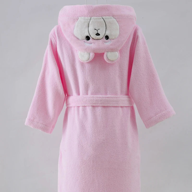 Kid’s Bear Design Dressing Gown 4 Colours - T.O.M.S Direct