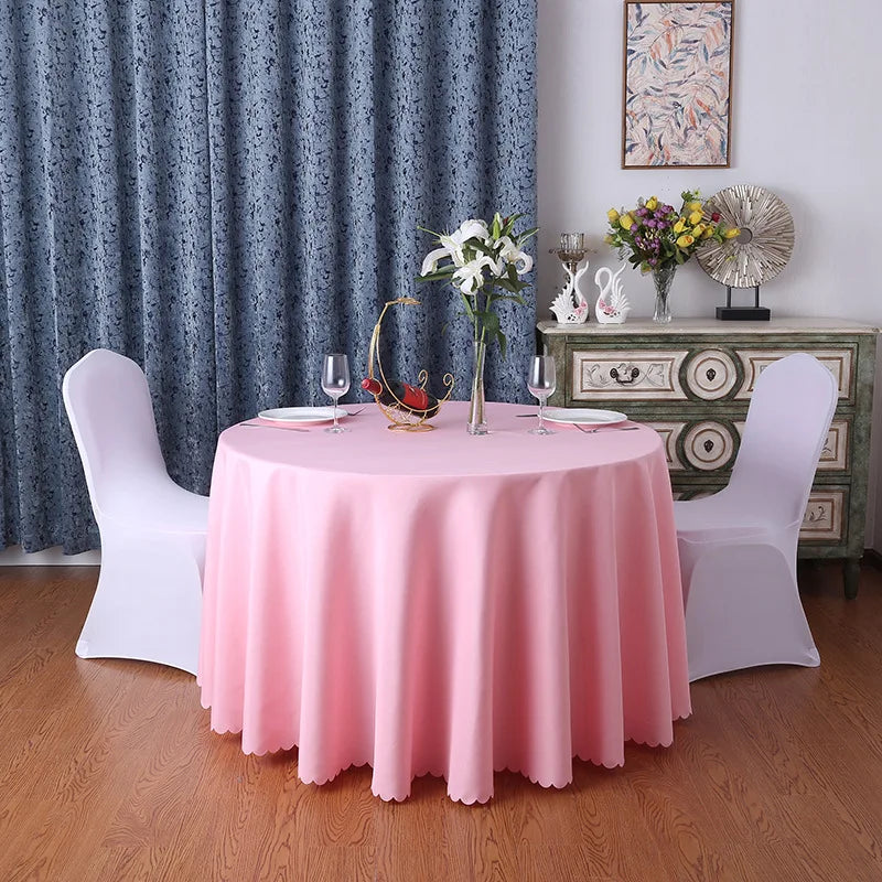 Round Solid Colour Polyester Table Cloth 24 Colours - T.O.M.S Direct