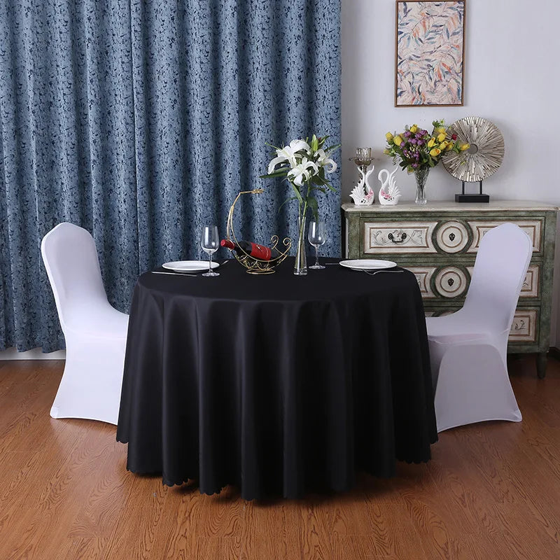 Round Solid Colour Polyester Table Cloth 24 Colours - T.O.M.S Direct