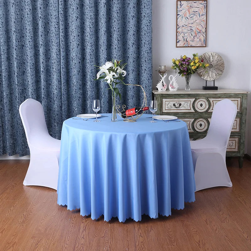 Round Solid Colour Polyester Table Cloth 24 Colours - T.O.M.S Direct