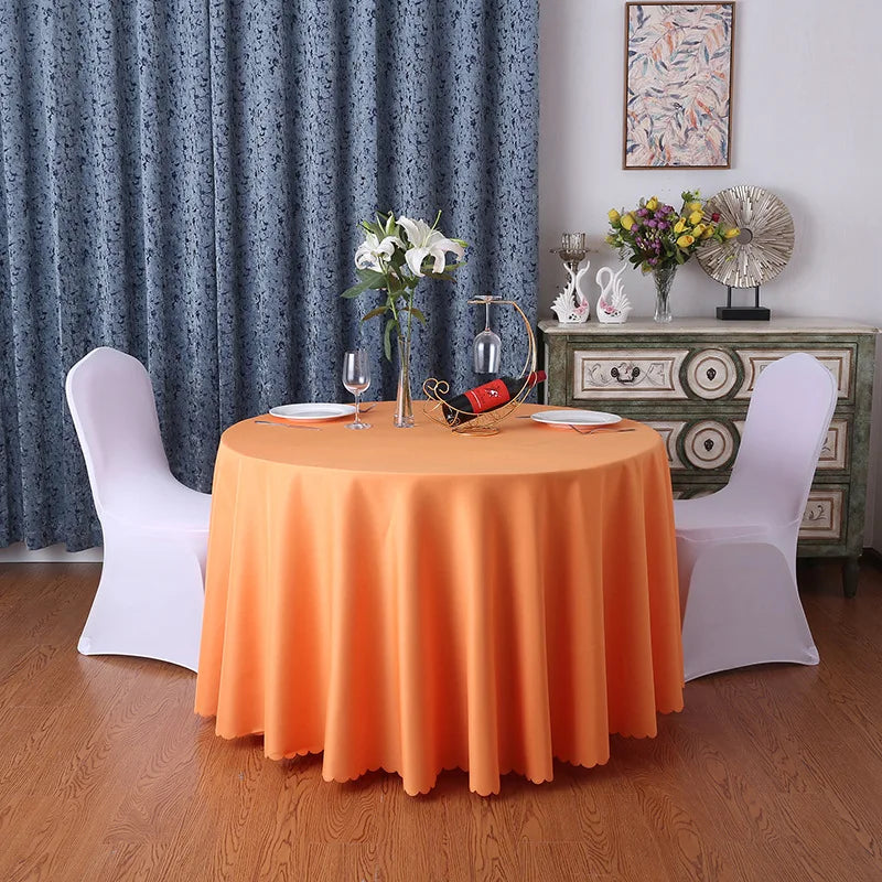 Round Solid Colour Polyester Table Cloth 24 Colours - T.O.M.S Direct