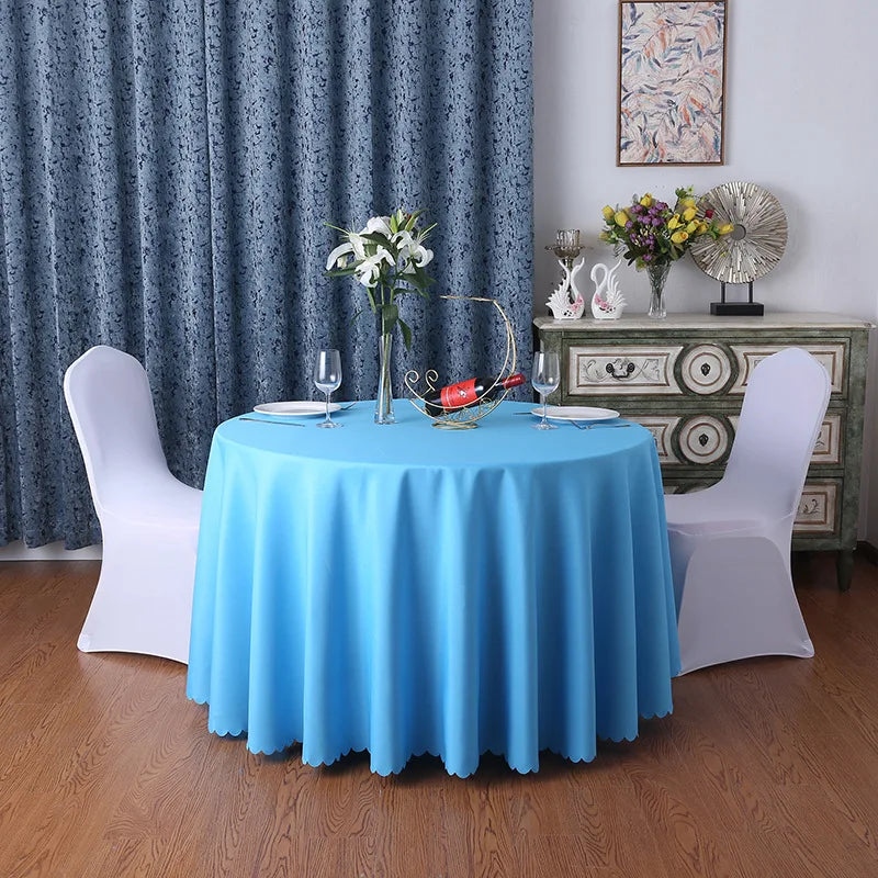 Round Solid Colour Polyester Table Cloth 24 Colours - T.O.M.S Direct