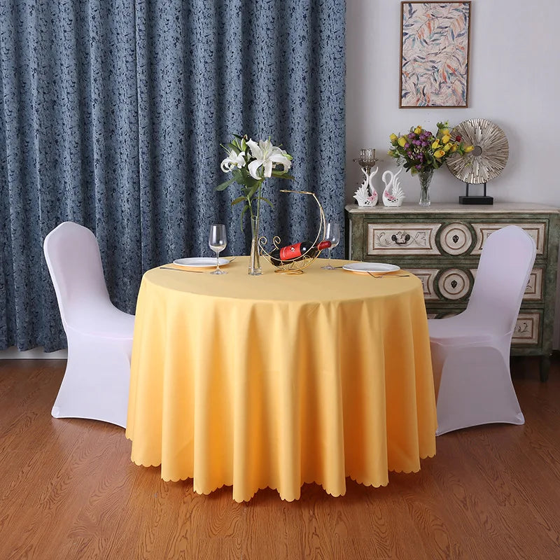 Round Solid Colour Polyester Table Cloth 24 Colours - T.O.M.S Direct