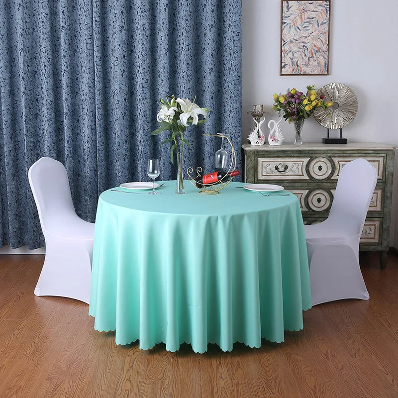 Round Solid Colour Polyester Table Cloth 24 Colours - T.O.M.S Direct