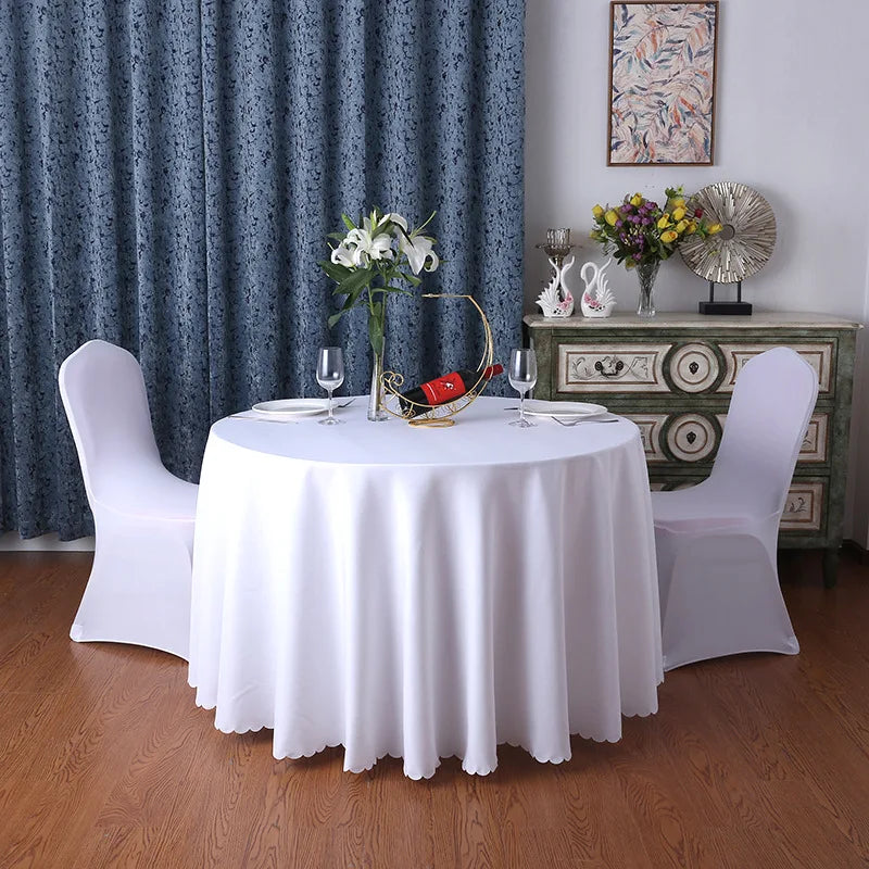 Round Solid Colour Polyester Table Cloth 24 Colours - T.O.M.S Direct