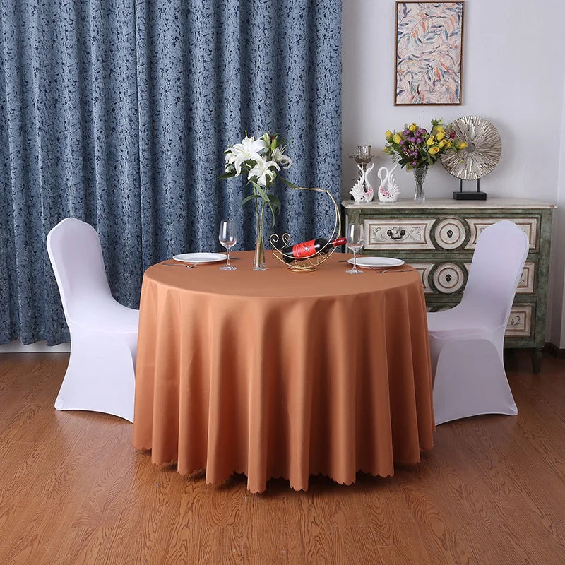 Round Solid Colour Polyester Table Cloth 24 Colours - T.O.M.S Direct