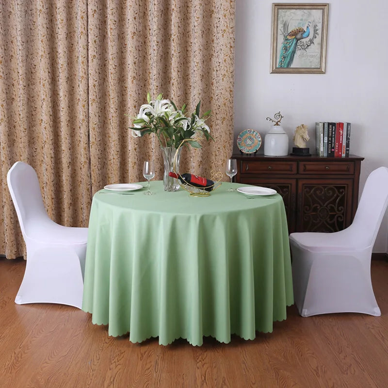 Round Solid Colour Polyester Table Cloth 24 Colours - T.O.M.S Direct