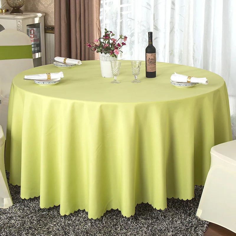 Round Solid Colour Polyester Table Cloth 24 Colours - T.O.M.S Direct