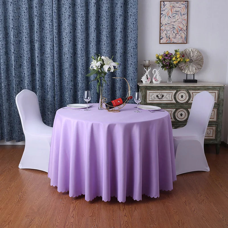 Round Solid Colour Polyester Table Cloth 24 Colours - T.O.M.S Direct