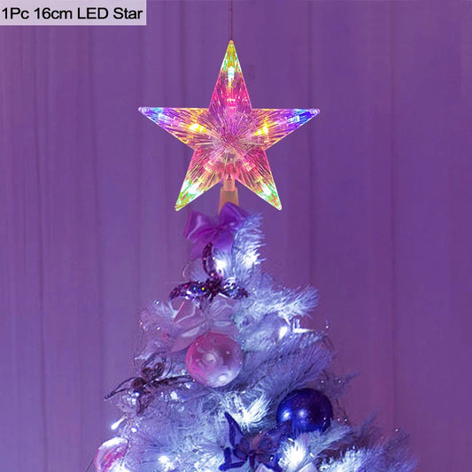 16cm LED Star Christmas Tree Topper 3 Colours - T.O.M.S Direct