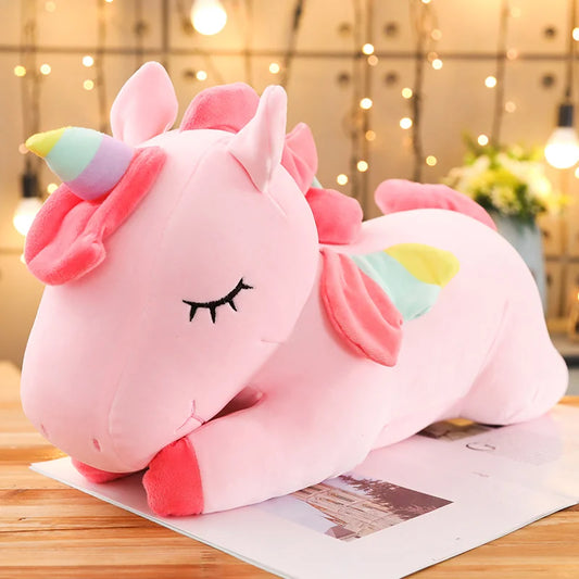 25, 30, 35cm Cute Soft Unicorn Plush Toy 2 Colours - T.O.M.S Direct