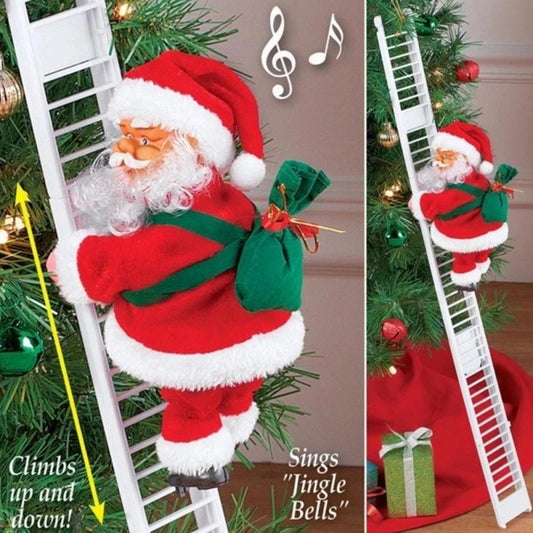 Climbing Santa with Music 2 Colours - T.O.M.S Direct