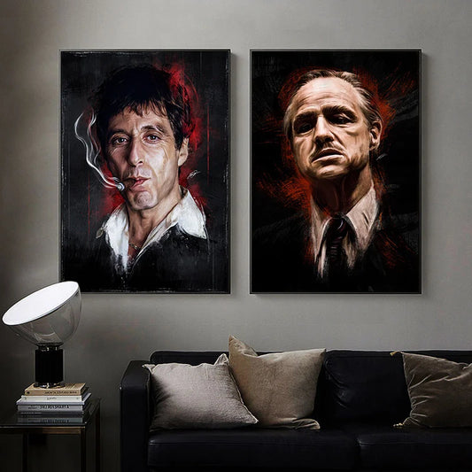 The Godfather or Scarface Wall Art Canvas - T.O.M.S Direct