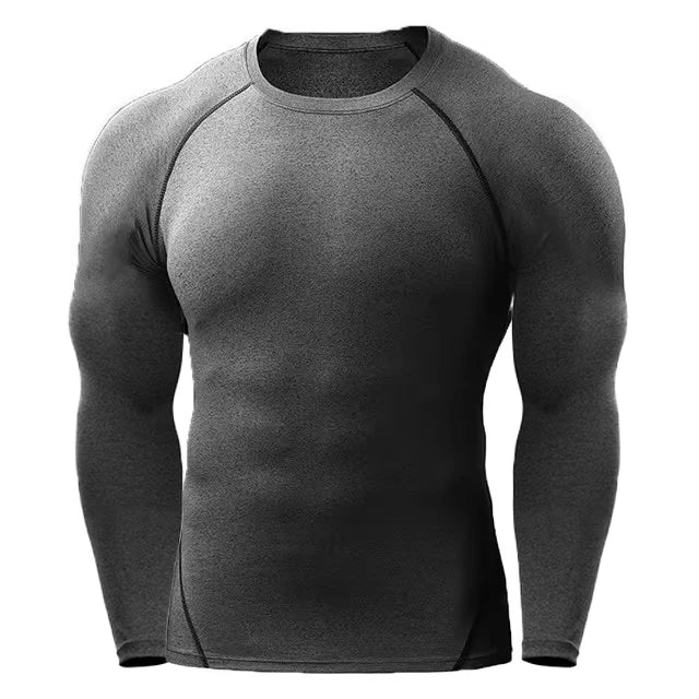 Men’s Long Sleeve Polyester Compression Shirt 8 Colours - T.O.M.S Direct