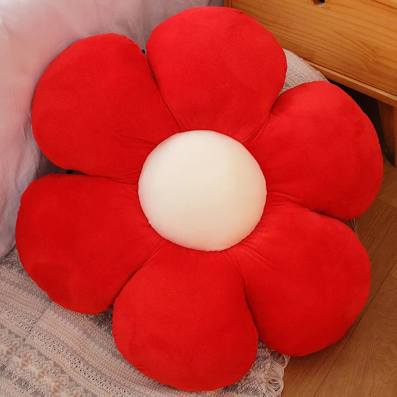 30, 50, 65cm 6 Petal Flower Plush Cushion 19 Colours Available - T.O.M.S Direct