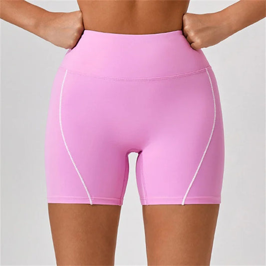 Women’s High Waist Nylon Yoga Shorts 3 Colours - T.O.M.S Direct