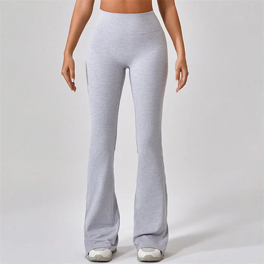 Women’s Flare Nylon Yoga Leggings 3 Colours - T.O.M.S Direct