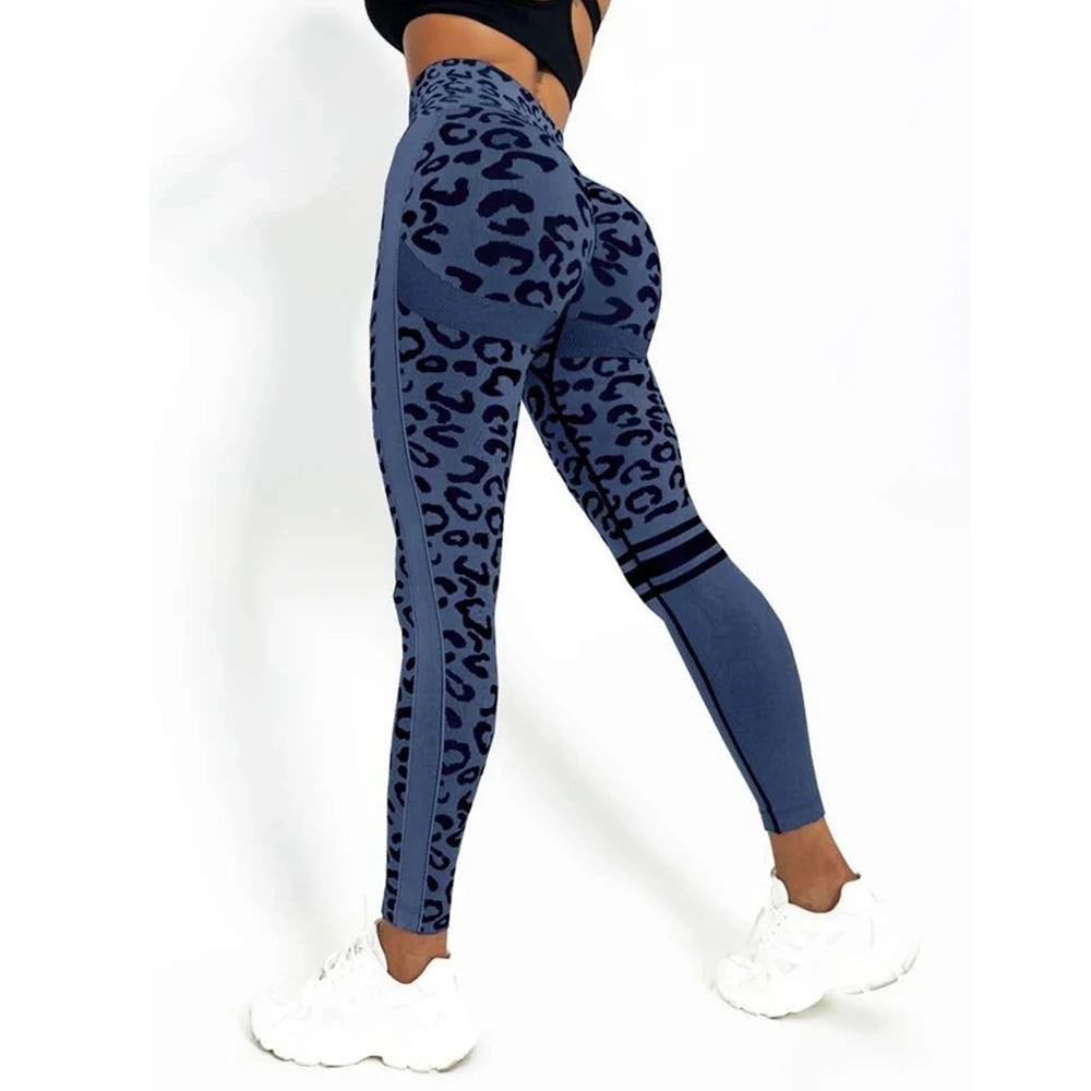 Women’s Leopard Print Seamless Yoga Leggings 4 Colours - T.O.M.S Direct