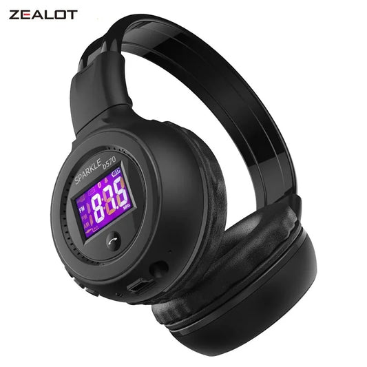 Zealot B570 Bluetooth Headphones w/ LCD Display Screen - T.O.M.S Direct