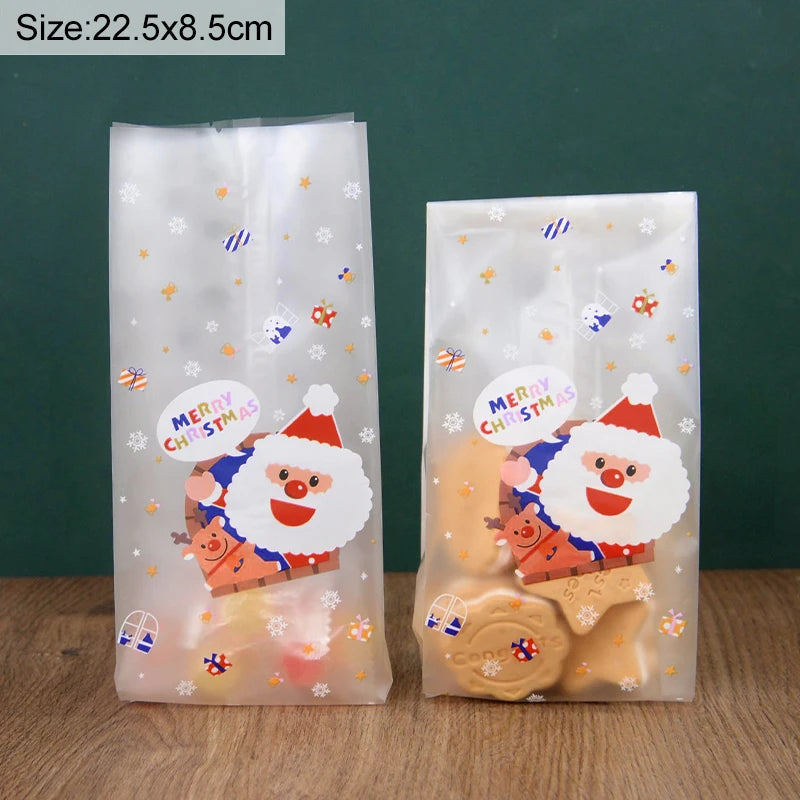 25 or 50pc Santa & Rudolph Christmas Candy Gift Bags - T.O.M.S Direct