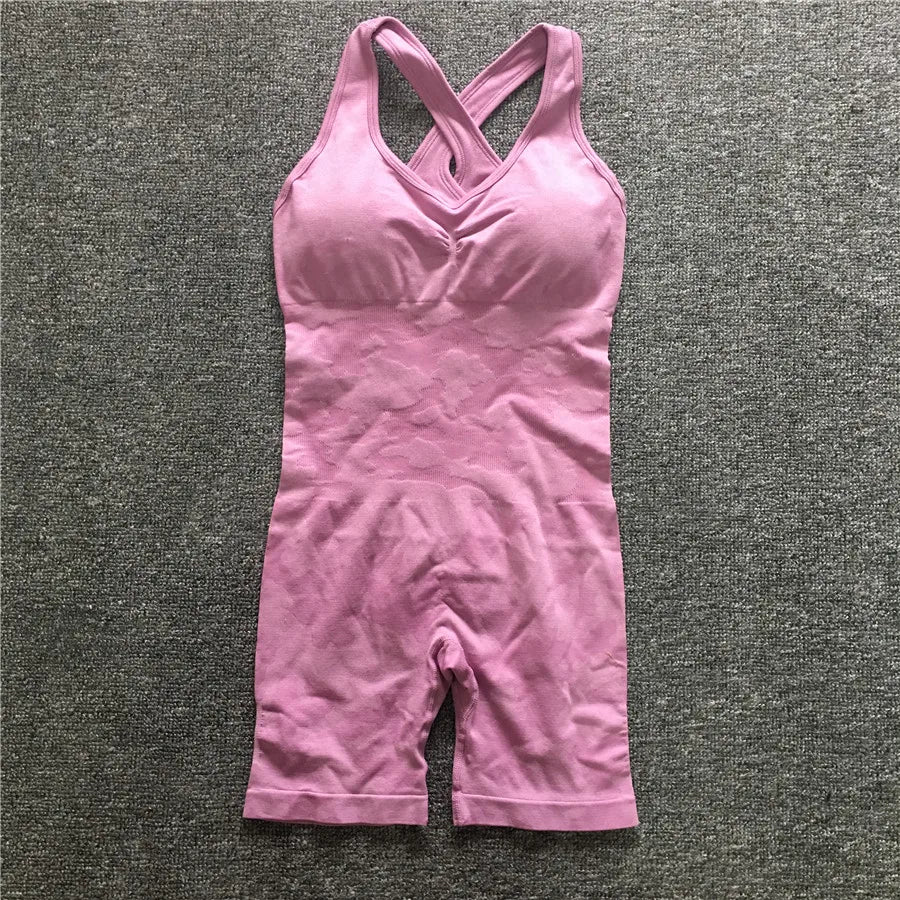 Women’s Camo Seamless Nylon Sports Singlet 4 Colours - T.O.M.S Direct