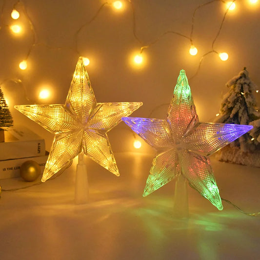 20cm LED Christmas Star Tree Topper 2 Colours - T.O.M.S Direct