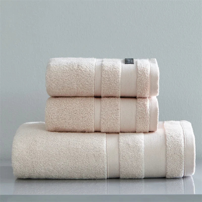 3pc Egyptian Long Staple Cotton Towel Set 7 Colours - T.O.M.S Direct