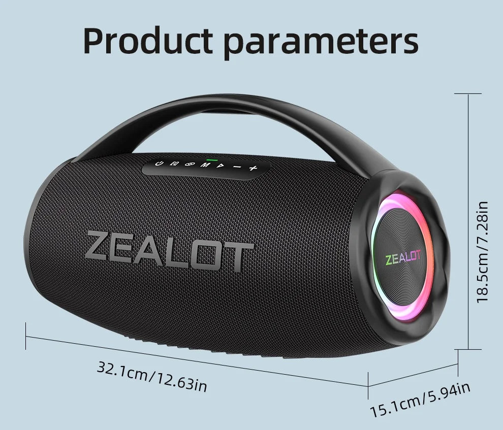 Zealot S97 80W Portable Bluetooth Speaker - T.O.M.S Direct