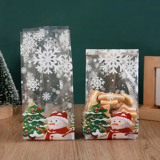 25 or 50pc Snowy Snowman Christmas Candy Gift Bags - T.O.M.S Direct