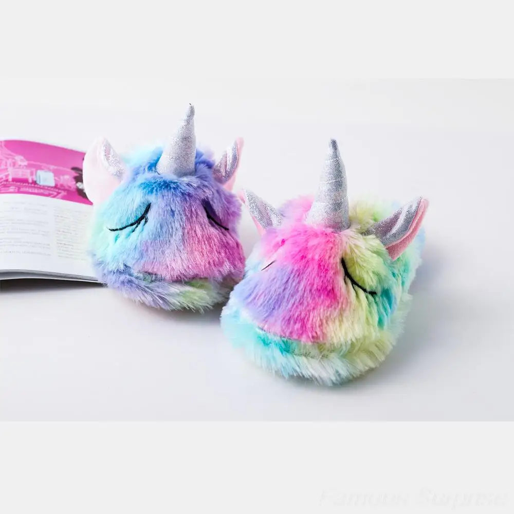 Toddler & Youth Slip-on Unicorn Slippers - T.O.M.S Direct