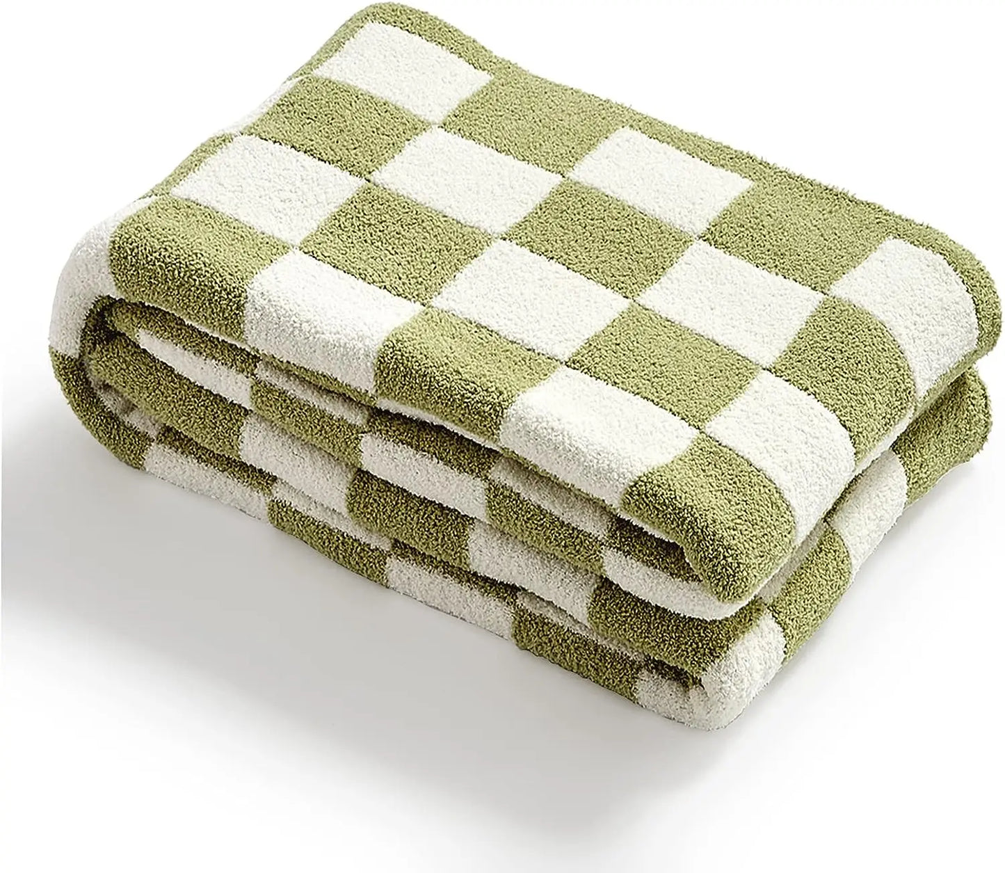 Grid Checkerboard Microfibre Coral Fleece Blanket Throw 6 Colours - T.O.M.S Direct