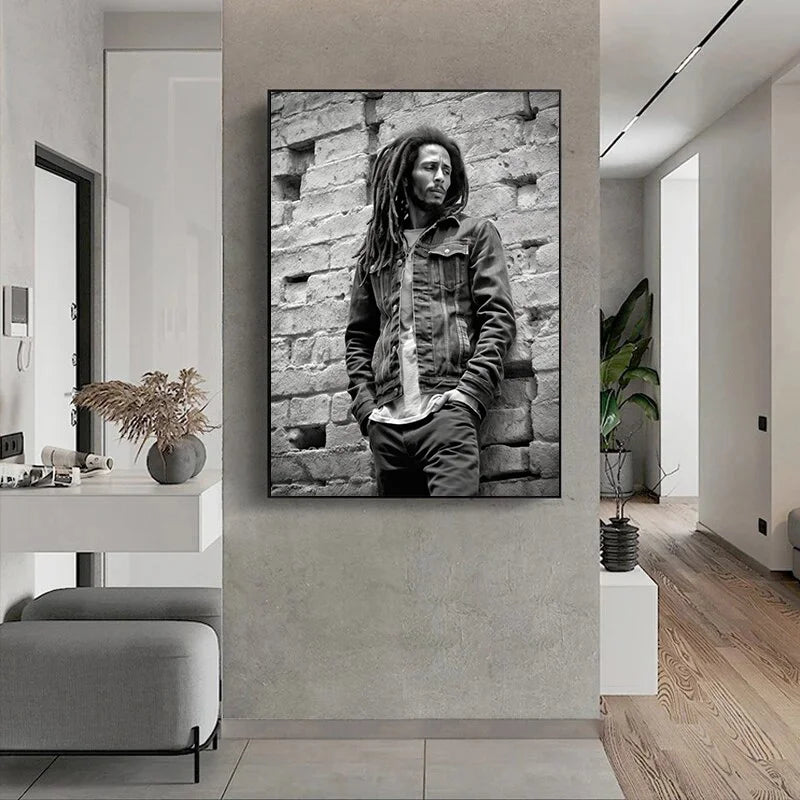 Bob Marley Black & White Wall Art Canvas 3 Designs - T.O.M.S Direct