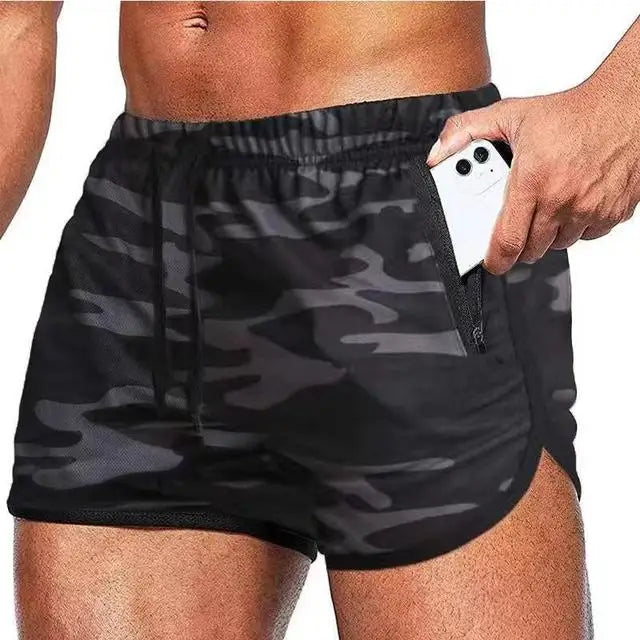 Men’s Polyester Running Shorts w. Zipper Pockets 10 Colours - T.O.M.S Direct