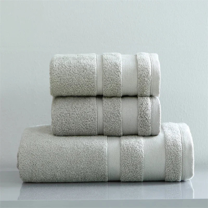 3pc Egyptian Long Staple Cotton Towel Set 7 Colours - T.O.M.S Direct