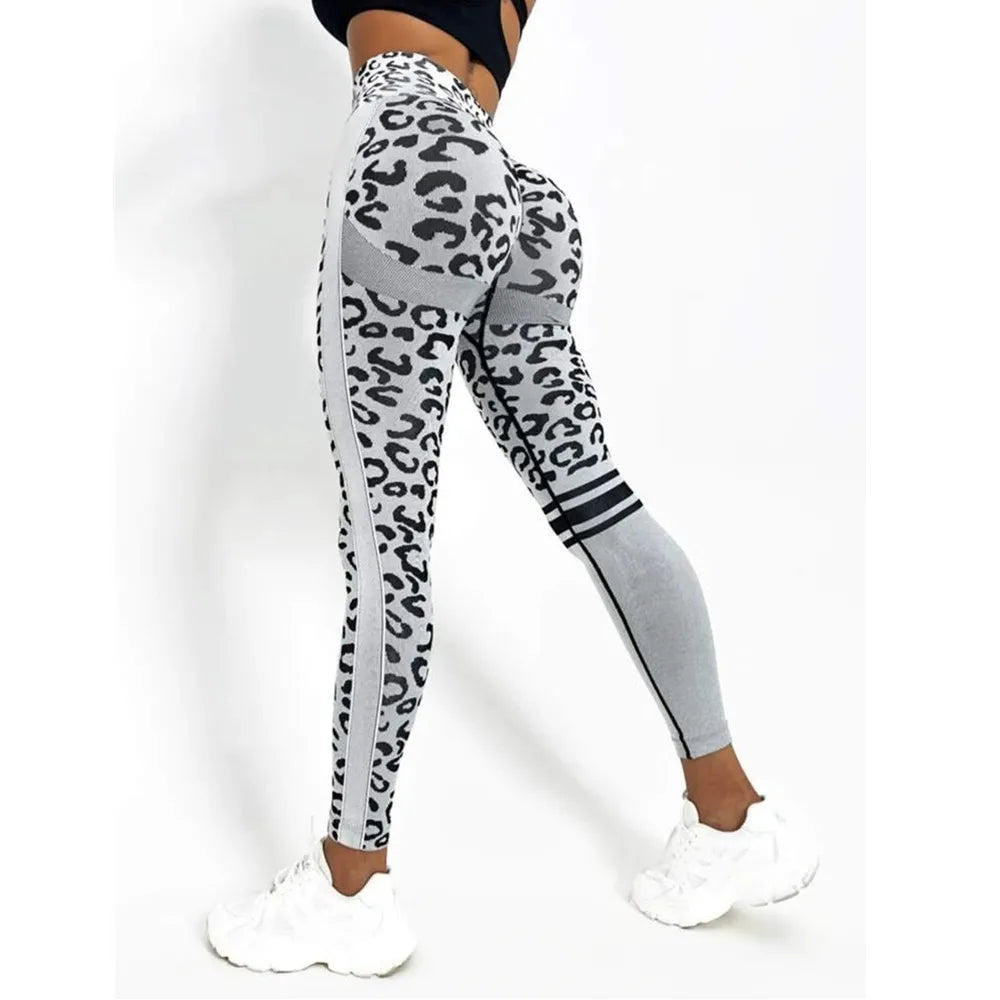 Women’s Leopard Print Seamless Yoga Leggings 4 Colours - T.O.M.S Direct