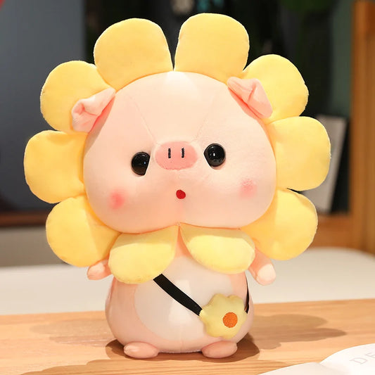 30 & 40cm Cute Dressed Up Pig Plush Toy 6 Designs - T.O.M.S Direct