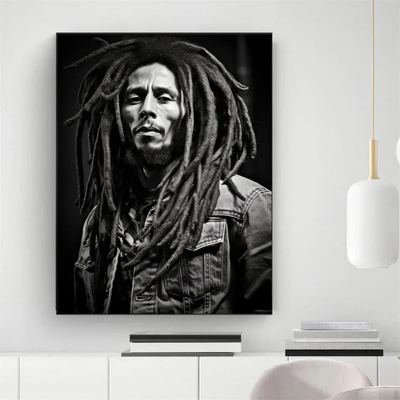 Bob Marley Black & White Wall Art Canvas 3 Designs - T.O.M.S Direct