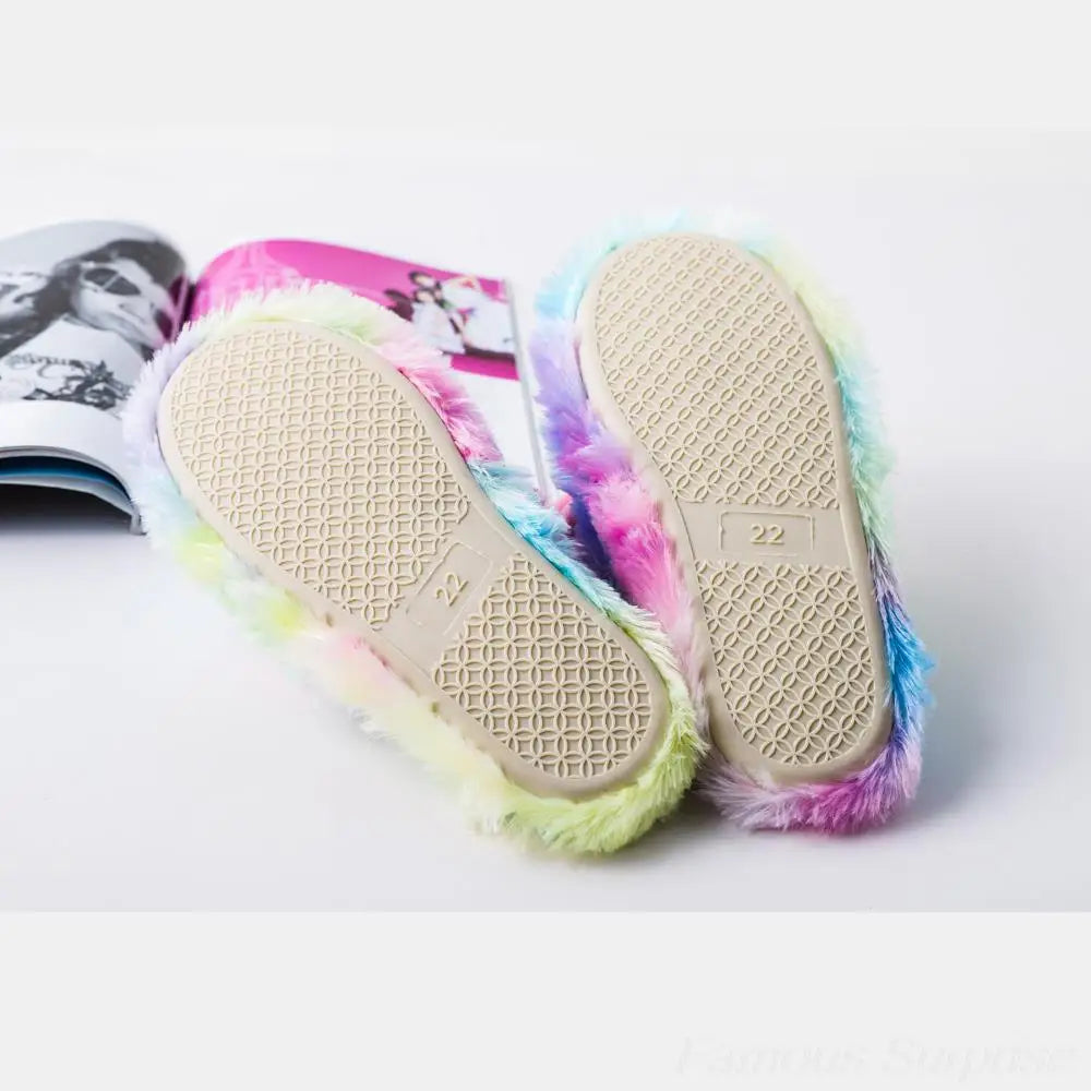 Toddler & Youth Slip-on Unicorn Slippers - T.O.M.S Direct