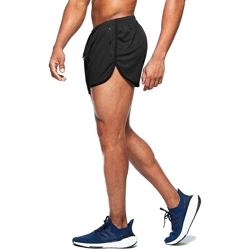 Men’s Polyester Running Shorts w. Zipper Pockets 10 Colours - T.O.M.S Direct